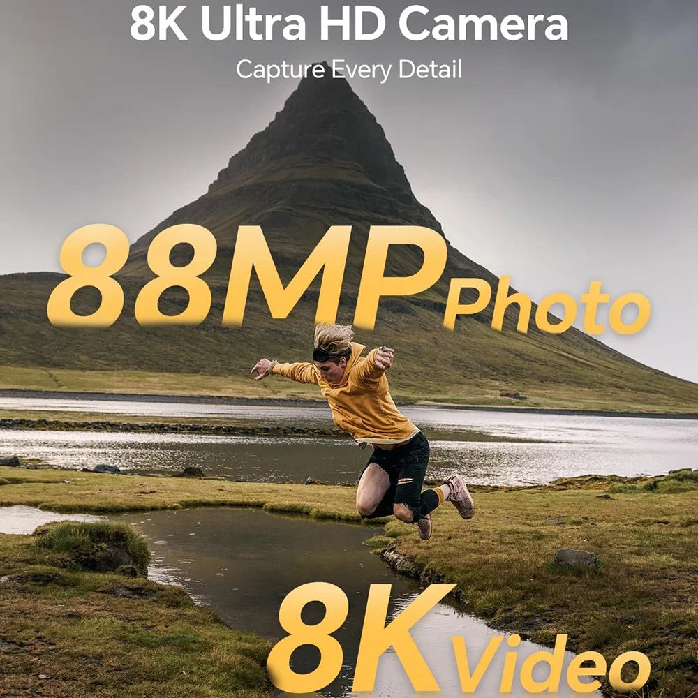DC226 8K Digital Camera 48MP Sensor Entry-Level for Students Selfie Camera with 32GB Memory Card / 2 Batteries - EU Plug - 2
