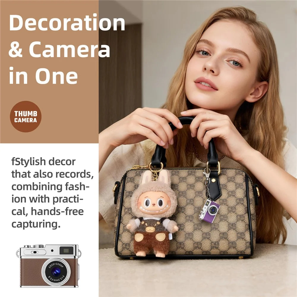G1 0.96 Inch TFT Screen Portable Digital Camera 1080P HD Video Thumb Size CCD Mini Camcorder - White - 7