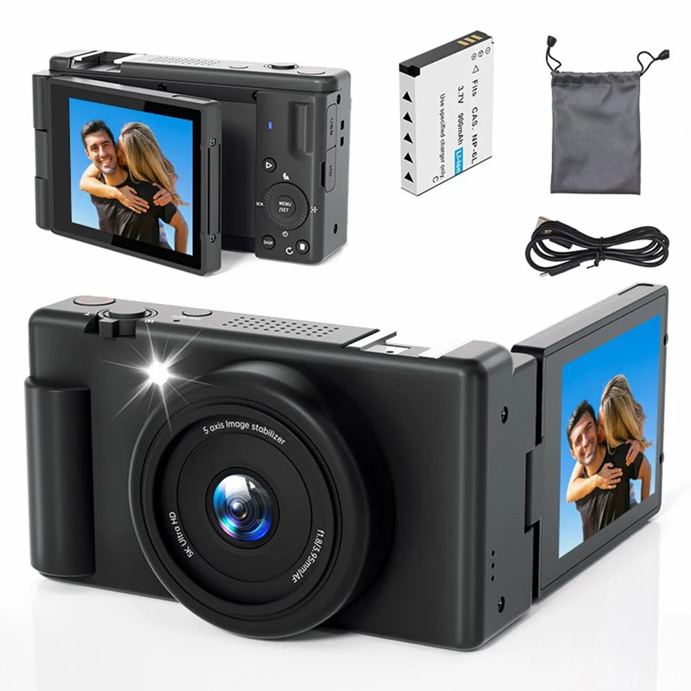 FC003 2.8 Inch IPS Digital Camera 1200W HD CCD Camera with WiFi 18X Zoom for Photography / Videography - Black - 1