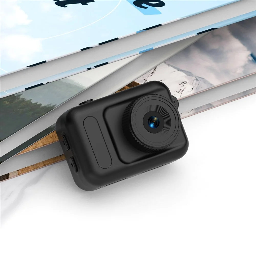 AC06 Mini Digital Camera 0.96 Inch HD Screen 1080P Thumb Camera Video Recorder CCD - Black - 2
