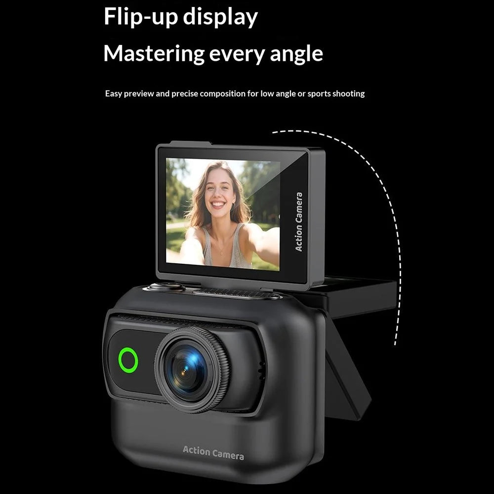 LK018 WiFi Mini Action Camera Thumb Size HD Sports Camera for Vlog Recording (without Memory Card) - Black - 2