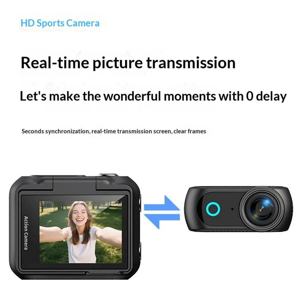 LK018 WiFi Mini Action Camera Thumb Size HD Sports Camera for Vlog Recording (without Memory Card) - Black - 4