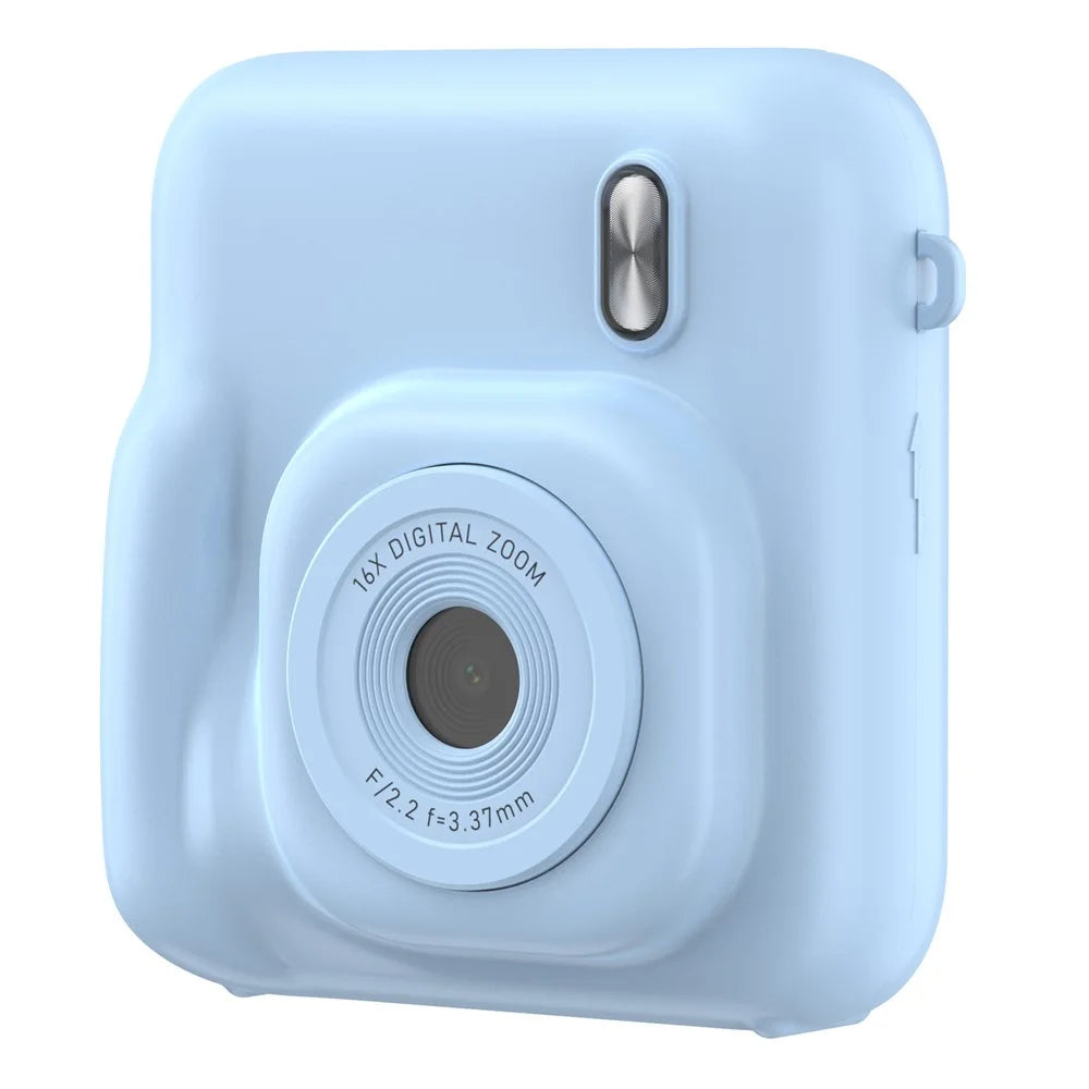 DC506 Kids Mini Instant Camera Dual Lens Front Rear 48MP Digital Instant Camera for Children Photography - Blue - 2