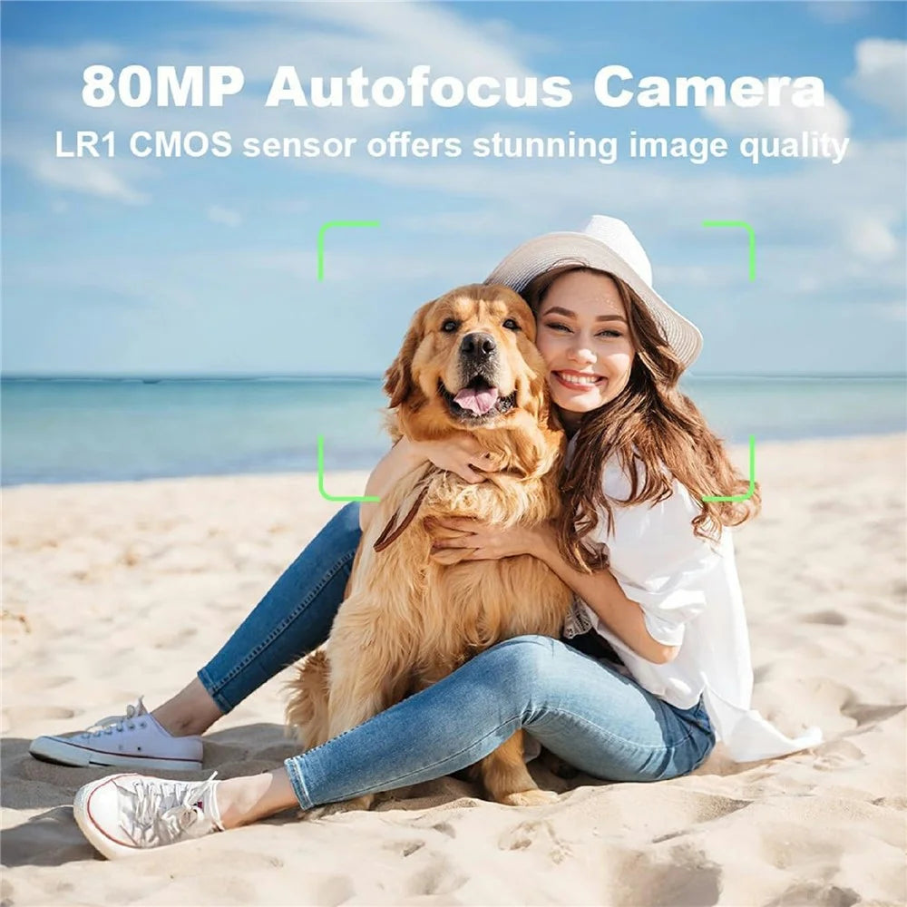 V03 3.5+2.0 Inch Dual Screen Digital Camera 80MP 5K Video 18X Zoom Autofocus Camera for Photography Vlog - 4