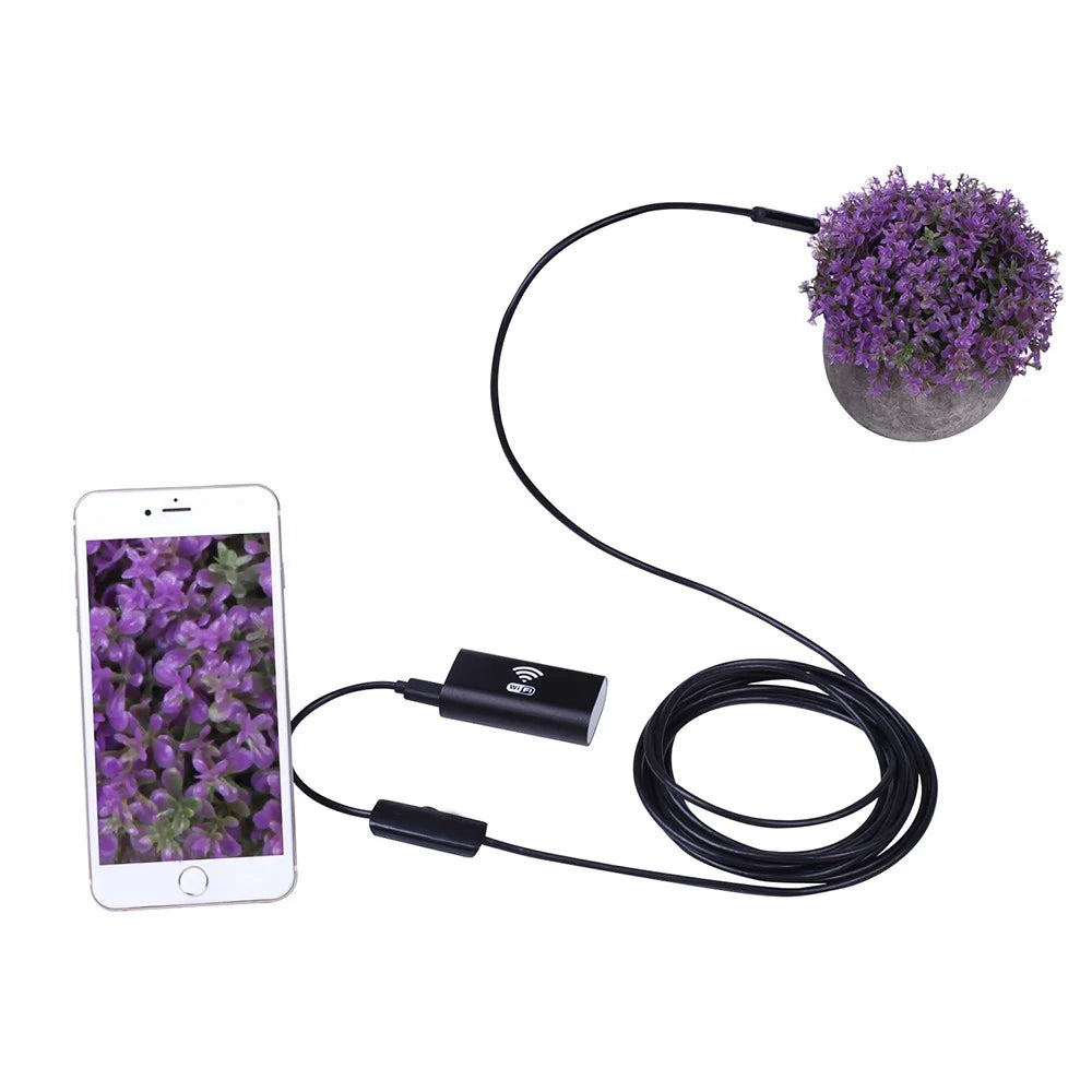 F99 WiFi Endoscope HD Inspection Camera Wireless Snake Camera with 2M Semi-Rigid Cable - 3
