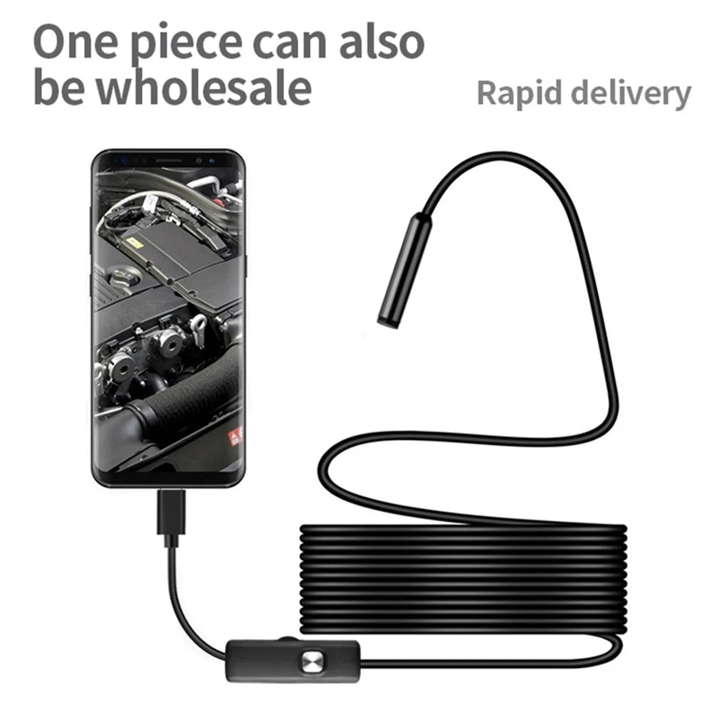 DN200 3m Hard Wire 8mm Lens 1080P HD Endoscope Type-C Phone Industrial Inspection Camera (With 8Pin and Micro Adapter) - 3