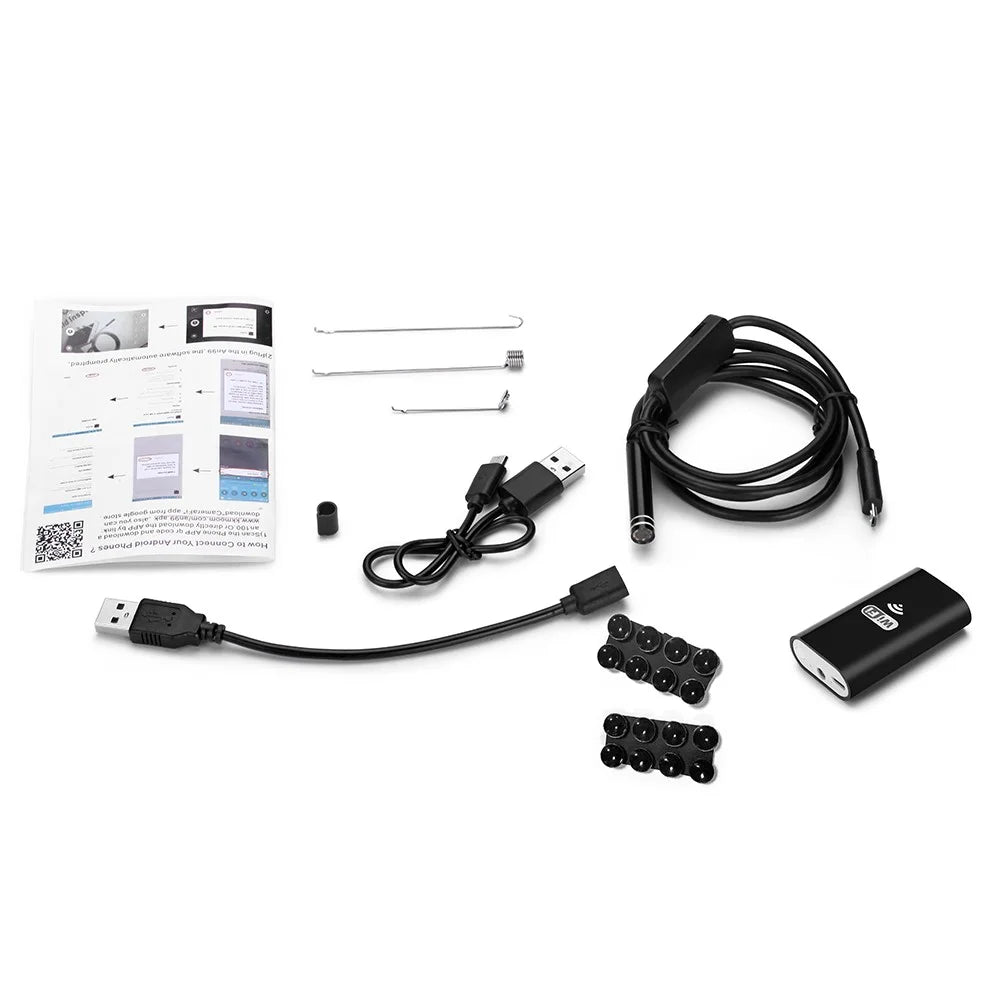 YPC100 1m Hard Wire WiFi Borescope 8mm Camera Lens Cell Phone Inspection Endoscope - 3