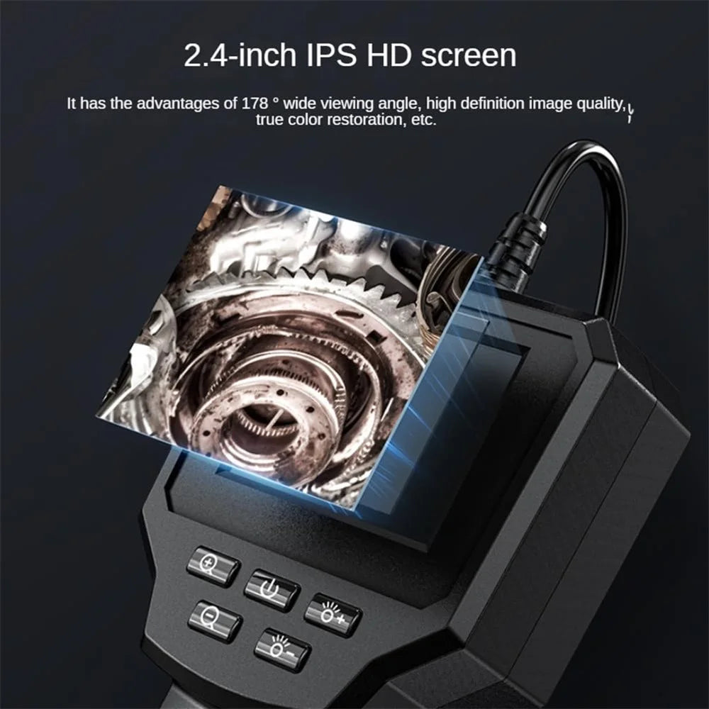 128A 5m Hard Wire 2.4 inch Screen Inspection Endoscope 8mm Camera Lens Industrial Borescope - 4