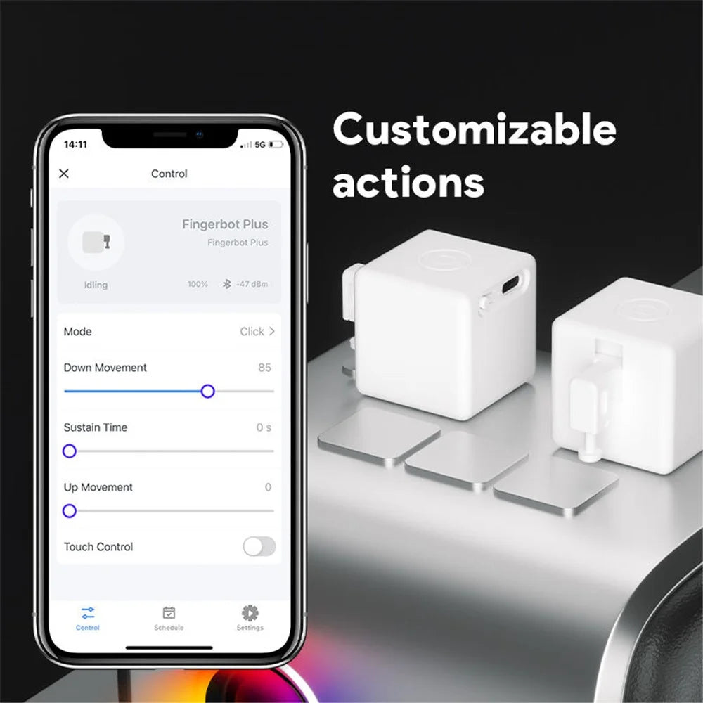 ADFBB531 Rechargeable Tuya Bluetooth-compatible Smart Touch Pusher Arm Fingerbot Plus Switch Button - 6