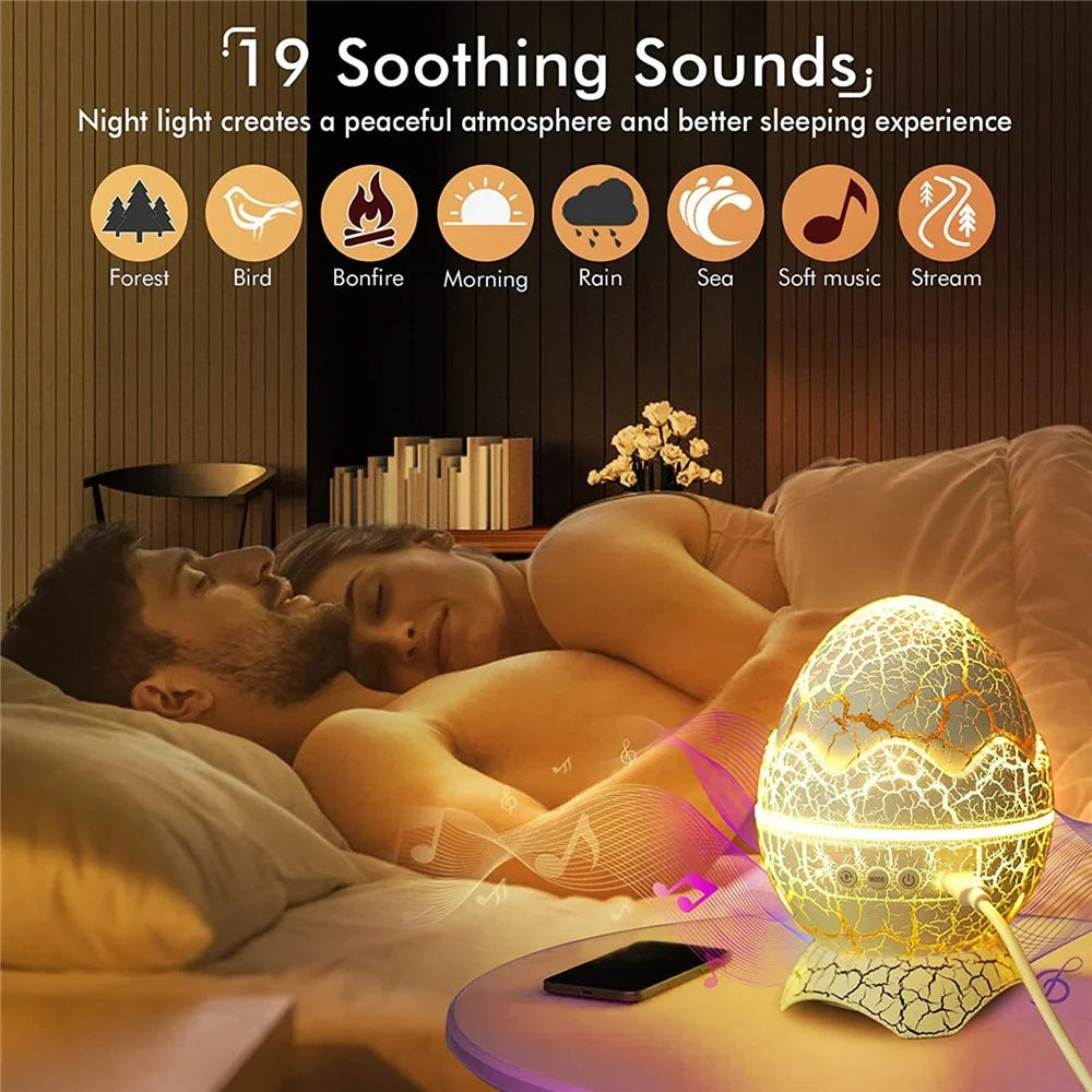k2310 Dinosaur Egg Galaxy Star Projector Starry Night Light Bluetooth-compatible Speaker Music Player with Microphone - 3
