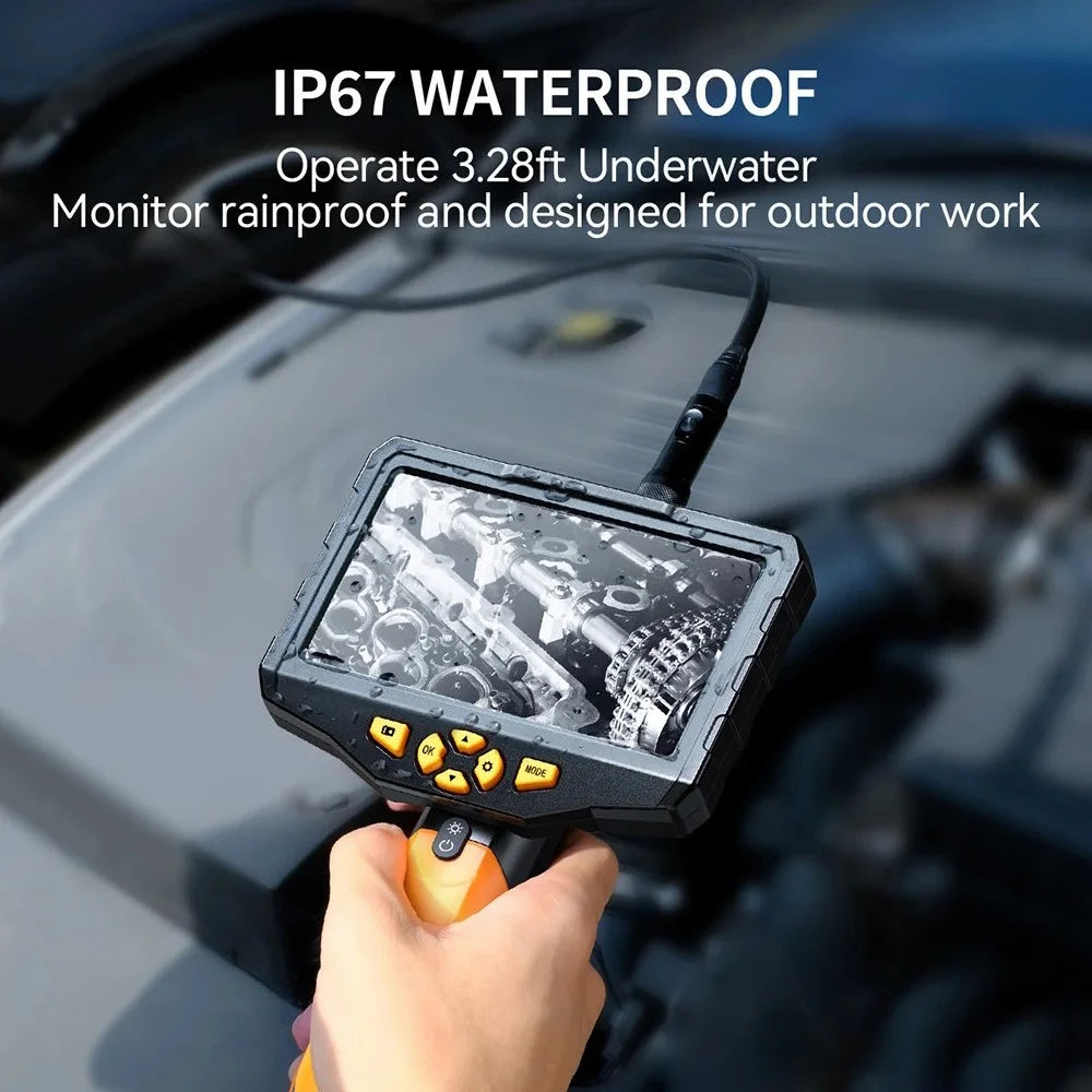 TESLONG NTS300 1m Wire 5.5mm Dual Lens Inspection Borescope 5.0-inch Screen Waterproof Endoscope - 4