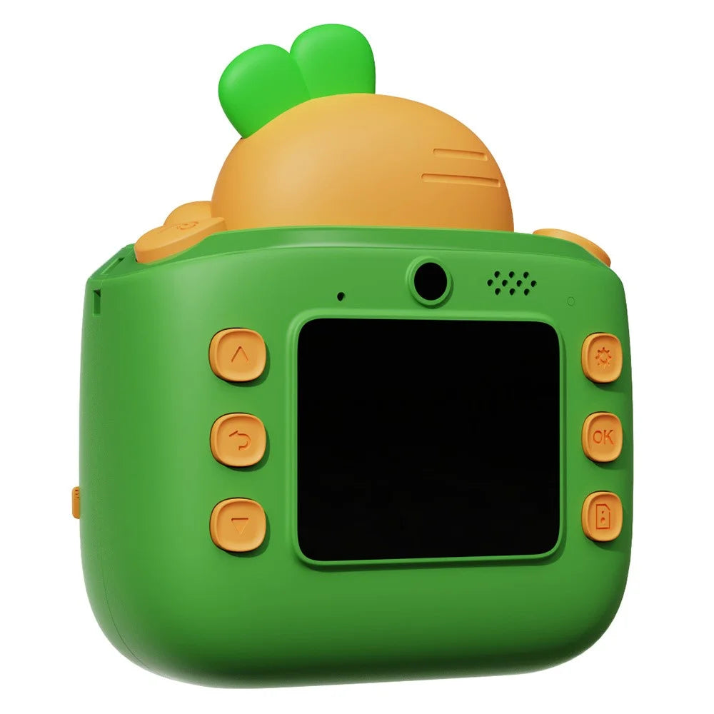 K64 Cute Dual Lens Kids HD Camera Instant Printing Thermal Photo Printer with 32G TF Card + Card Reader - Green - 2