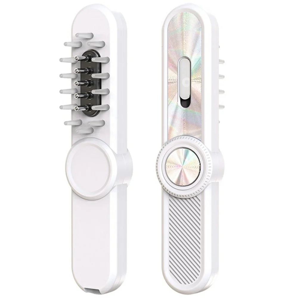 Red / Blue Light Hair Care Massager Comb with Liquid Guide, Vibration, CE Certified - White - 1
