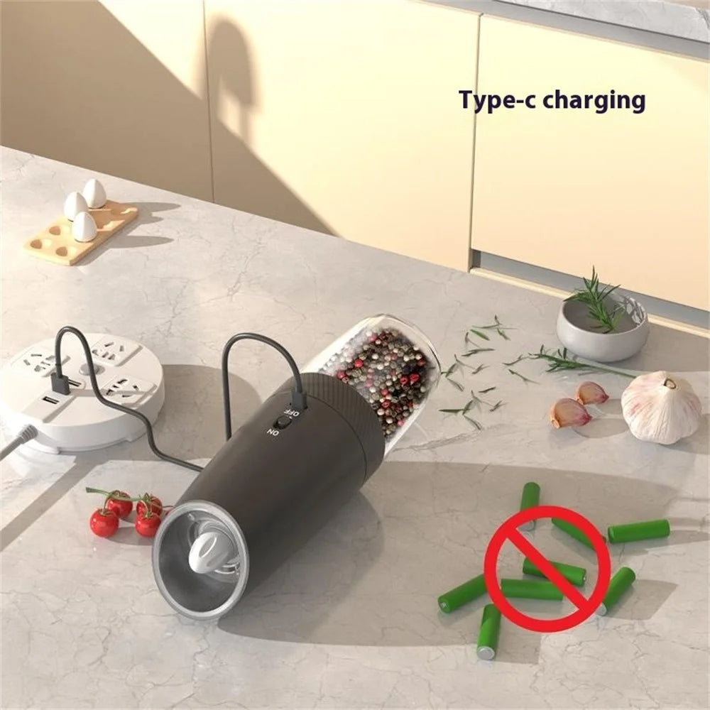 KLT KYMQ-47A Gravity Sensing Electric Pepper Grinder Kitchen Pepper Grinding Tool (BPA Free, No FDA Certification) - 3