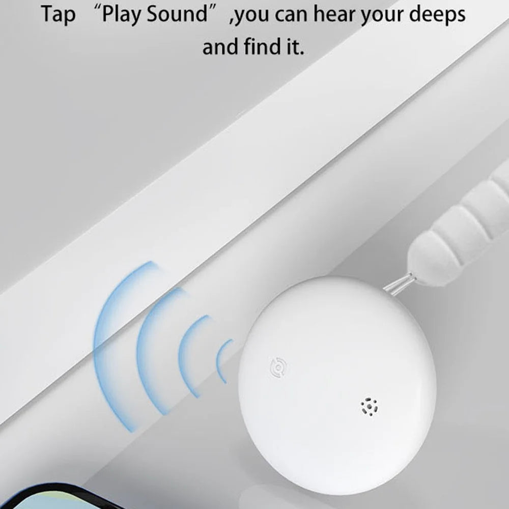 S10 Wireless Finder for iOS Devices Round Shape Key Wallet Anti-lost Smart Tracker - White - 3