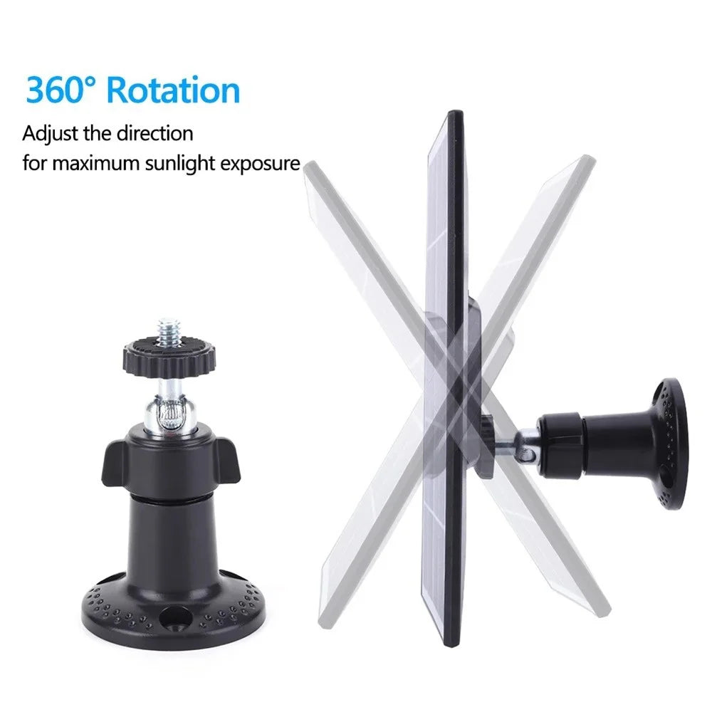 3W Solar Panel for Ring Video Doorbell 4 / 3 / 3 Plus / 2 Surveillance Smart Doorbell Charger - Black - 5