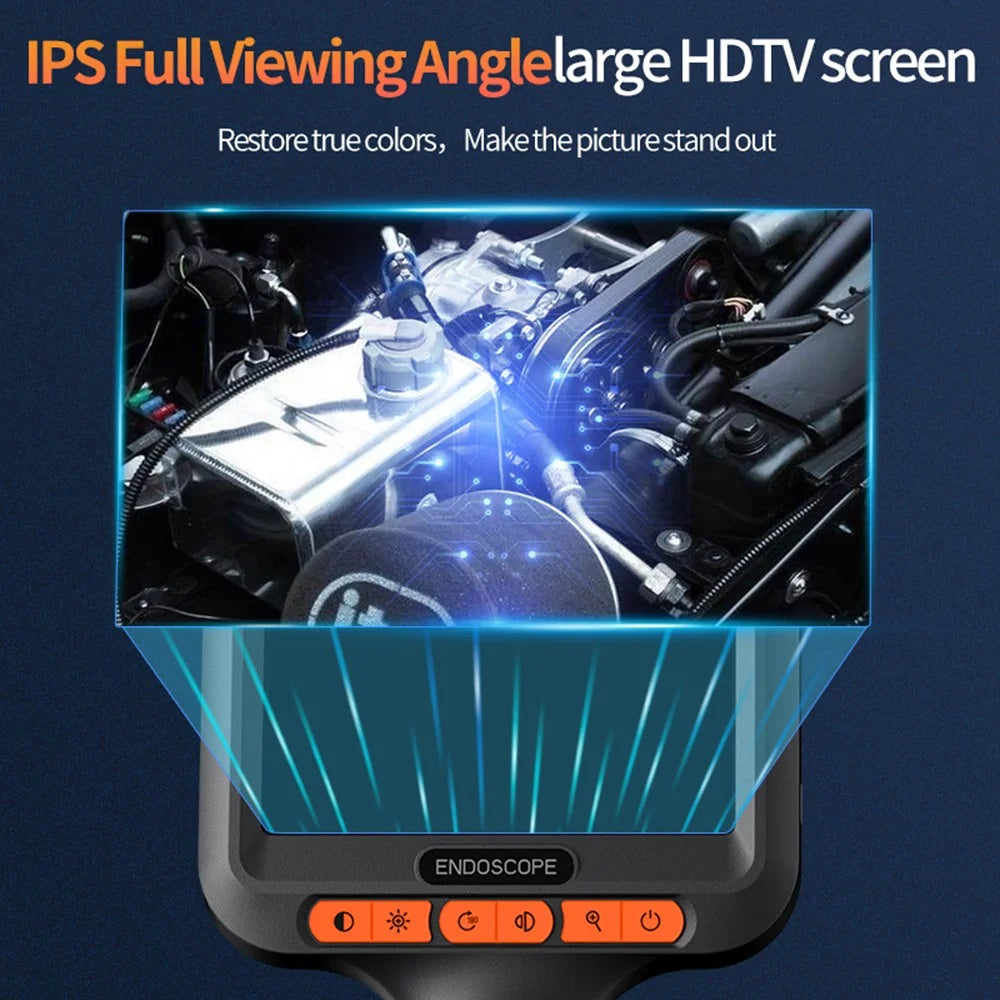 T42-AV 8mm Single Lens Endoscope 4.3 Inch IPS Screen 1080P HD Handheld Inspection Camera - 50m Wire - 3