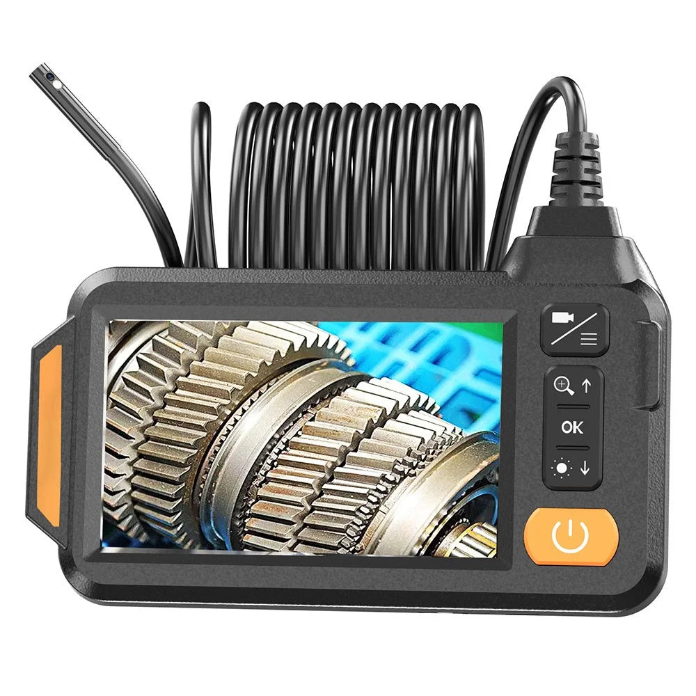 B313 4.3 Inch Inspection Camera 8mm Double Lens Industrial Endoscope with 5m Rigid Cable - 1
