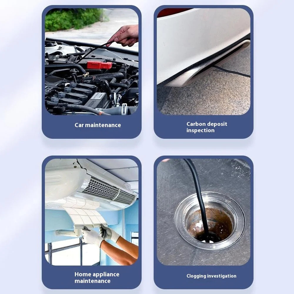 B313 4.3 Inch Inspection Camera 8mm Double Lens Industrial Endoscope with 5m Rigid Cable - 6