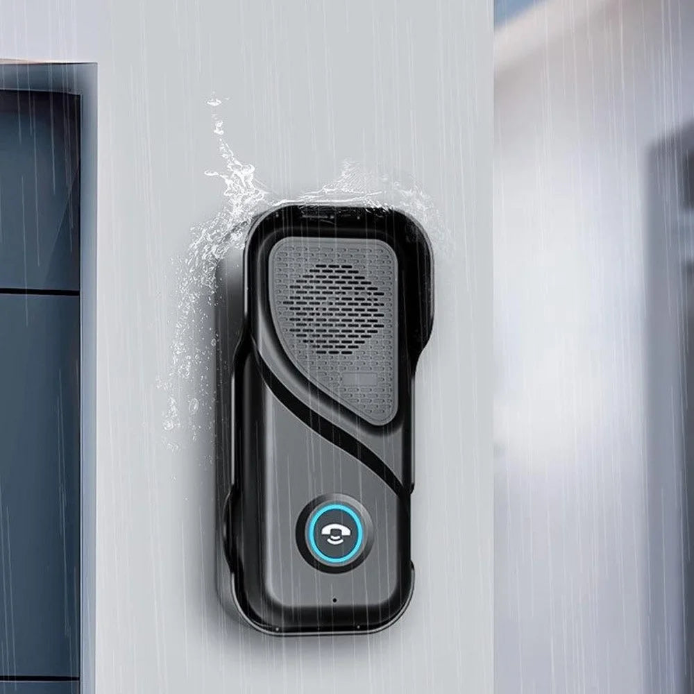 M06-1T1 23 Ringtones 5 Volumes Adjustable Wireless Two Way Intercom Doorbell with 1 Transmitter + 1 Receiver - Black - 5