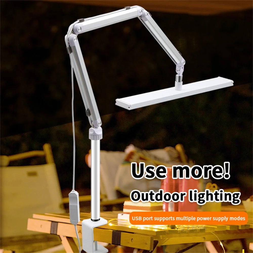 S001 Clip On Beauty Salon Tattoo Lamp Foldable Eyelash Extension LED Desk Light - US Plug - 4