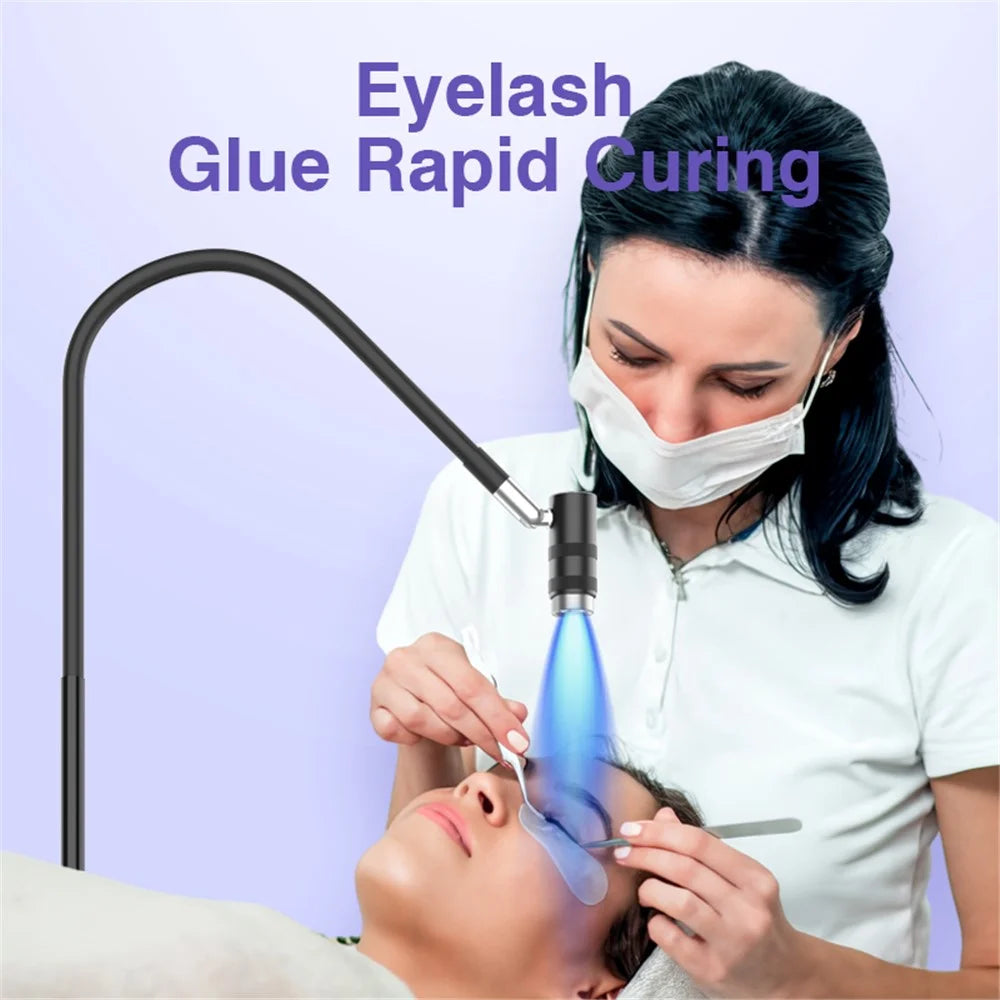 AL30 UV Lamp For Eyelash Extension / Nail Art 6W LED Light Curing Dryer with 360° Adjustable Gooseneck - Black - 5