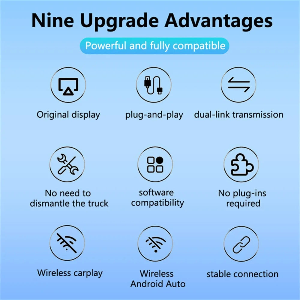 FL3 2 In 1 Wireless CarPlay Adapter Android Auto Converter Plug and Play Wired to Wireless CarPlay Box - 6