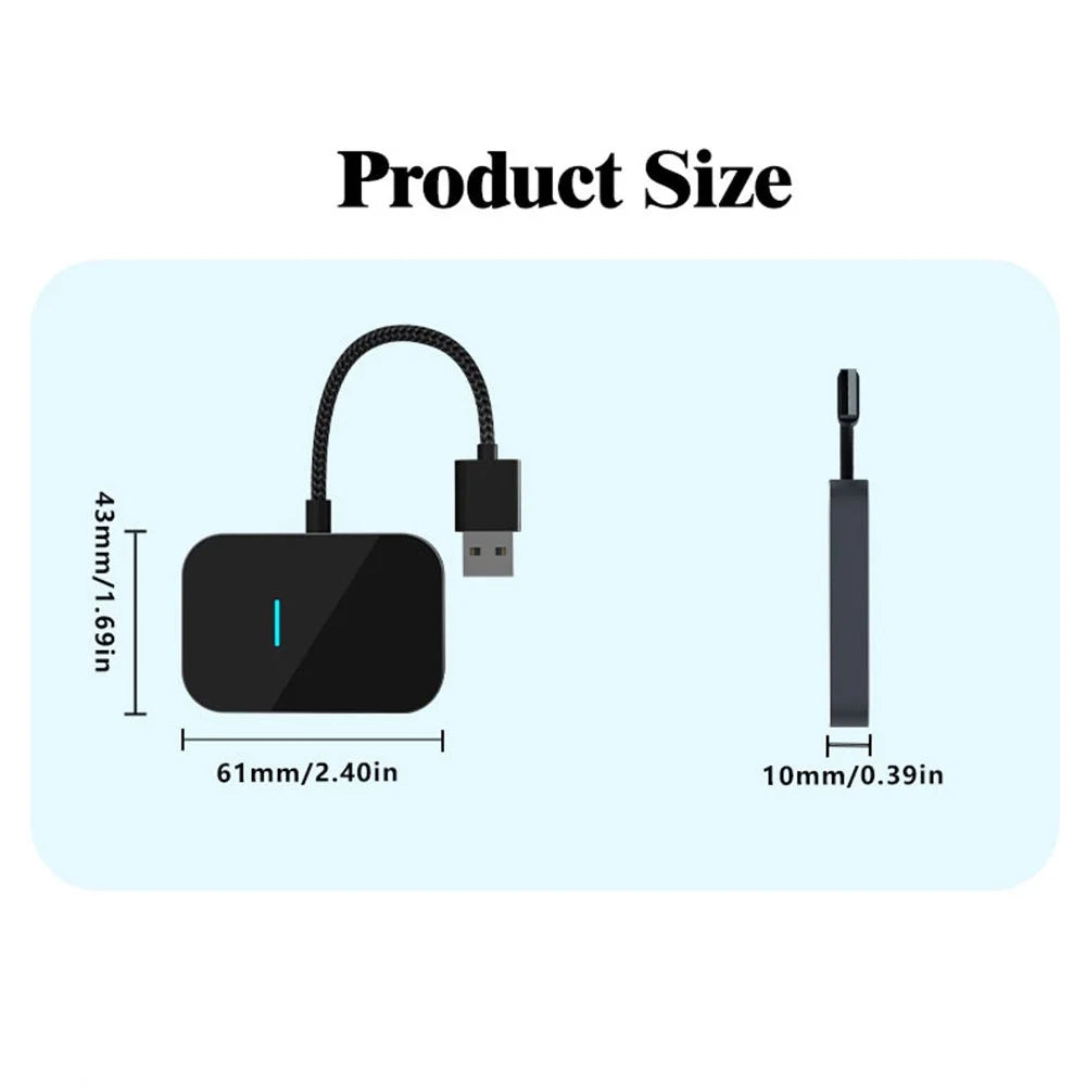 FL3 2 In 1 Wireless CarPlay Adapter Android Auto Converter Plug and Play Wired to Wireless CarPlay Box - 7