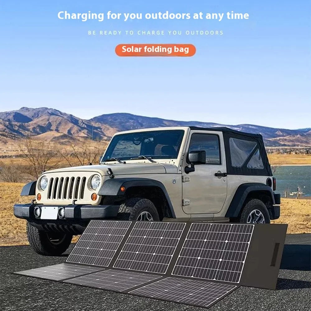 EYONGPV EYF300-18M6 Foldable Solar Charging Panel 300W Photovoltaic Monocrystalline Outdoor Power For RV Camping - Black 18V - 3