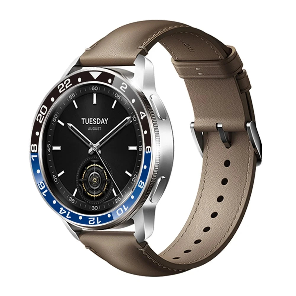 For Xiaomi Watch S4 / S3 Bezel Ring Aluminum Alloy Dual Color Protective Cover - Black + Blue - 2