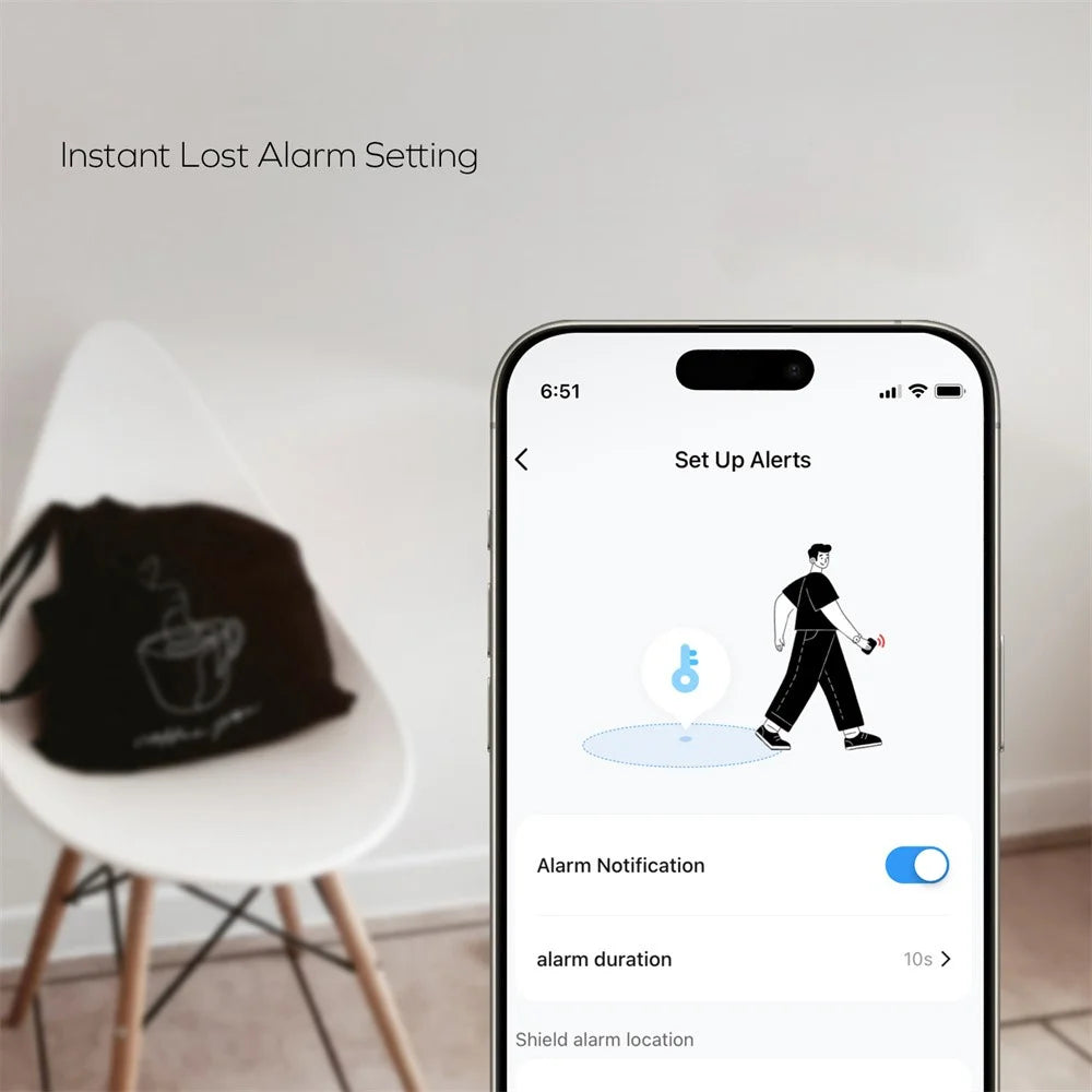 MOMAX Pinpop Duo Keychain Smart Tracker Bluetooth-Compatible Key Finder for iOS / Android - Black - 7