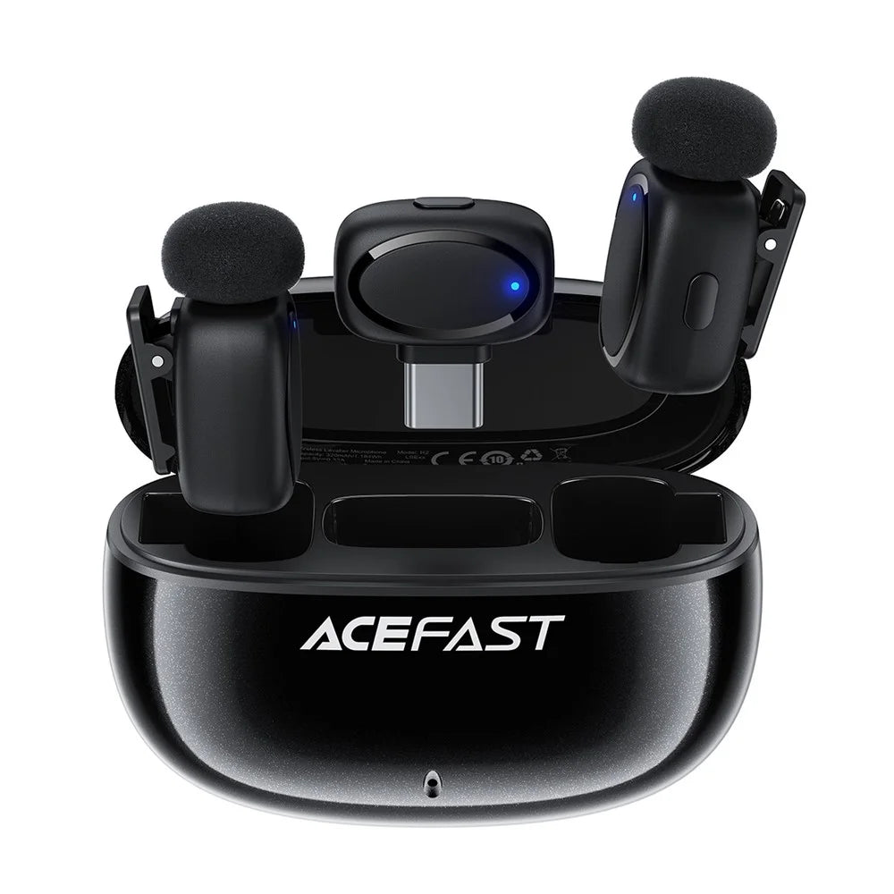 ACEFAST R2 Wireless Lavalier Microphones Omnidirectional Pickup For Recording / Interviews - 1