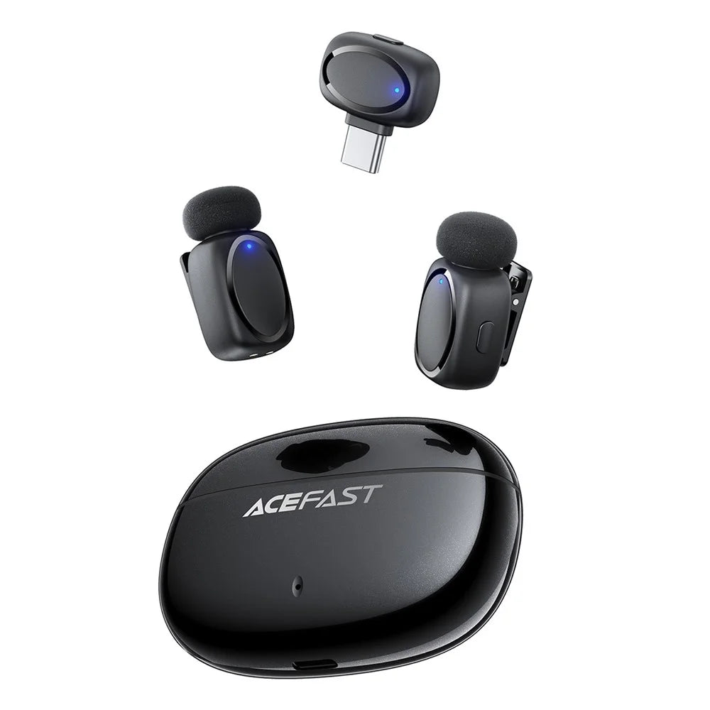 ACEFAST R2 Wireless Lavalier Microphones Omnidirectional Pickup For Recording / Interviews - 7
