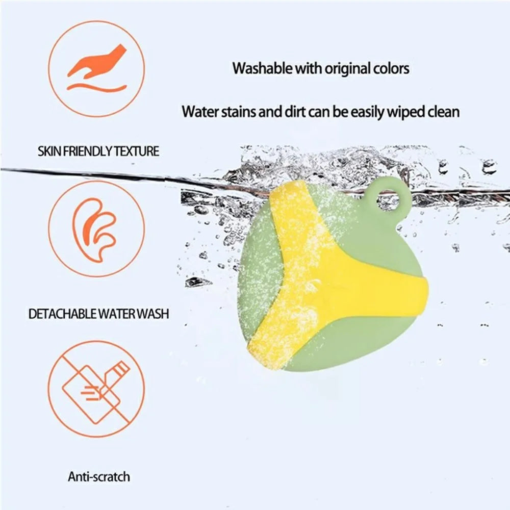 For Huawei Tag Tracker Silicone Case Waterproof Anti Drop Protective Cover with Hanging Buckle - Green / Yellow - 2