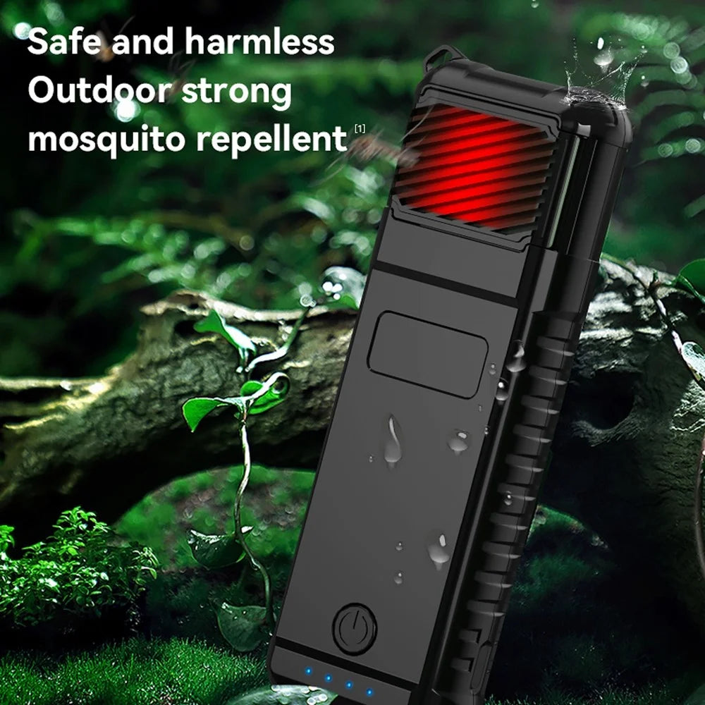 T08 Electric Mosquito Repeller Portable Dual-Sided Heating Repellent for Outdoor / Camping / Hiking - Black - 5