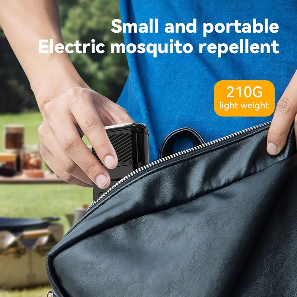 T08 Electric Mosquito Repeller Portable Dual-Sided Heating Repellent for Outdoor / Camping / Hiking - Black - 7