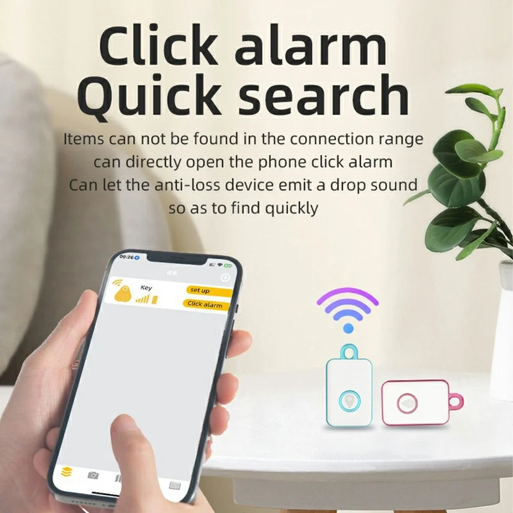 Y06 Portable Bluetooth-compatible Anti Lost Locator for iPhone / Android Smart Tracker App Control Remote Shutter - Pink - 3
