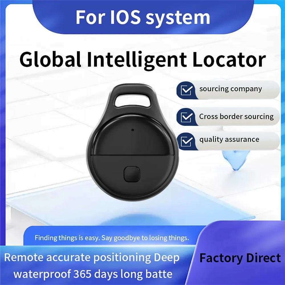 JHX05 IP65 Waterproof Multi User Item Keychain Tracker 7-Day Movement History Finder for iOS Only - Orange - 7