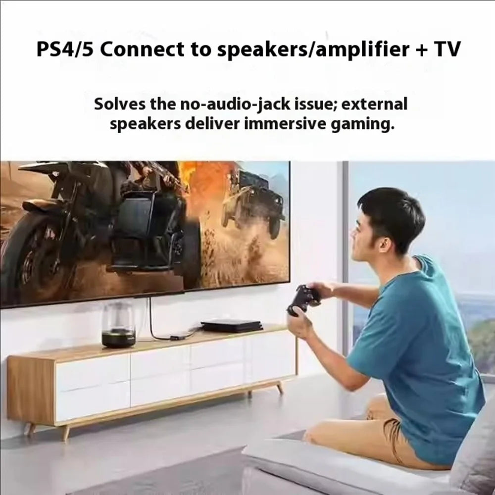 UGREEN 60649 4K HD Audio Extractor / Converter 5.1 Optical 3.5mm Output for Home Theater / Gaming - 4