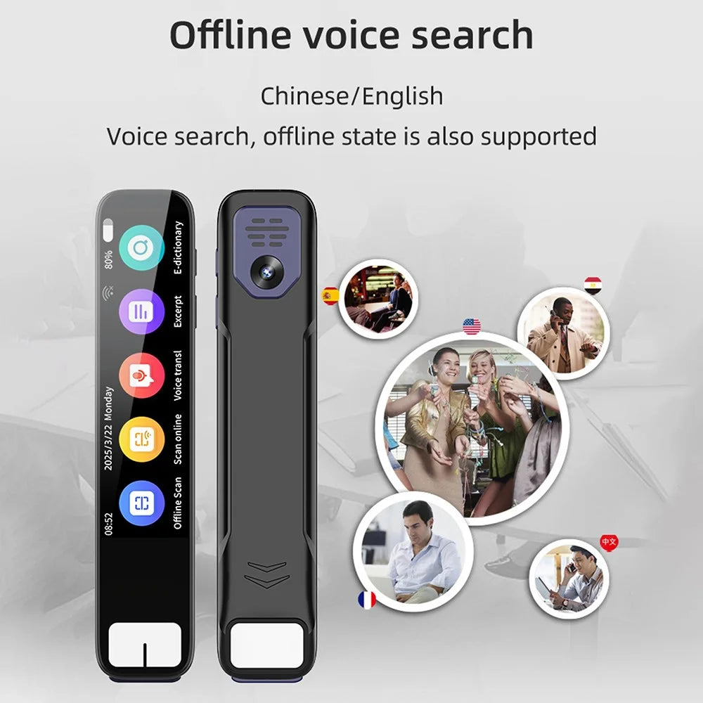 S08B 3.69 Inch Touch Screen Smart Voice Translator 134 Languages Online Translator Photo Translation Device, 1+8GB - 6