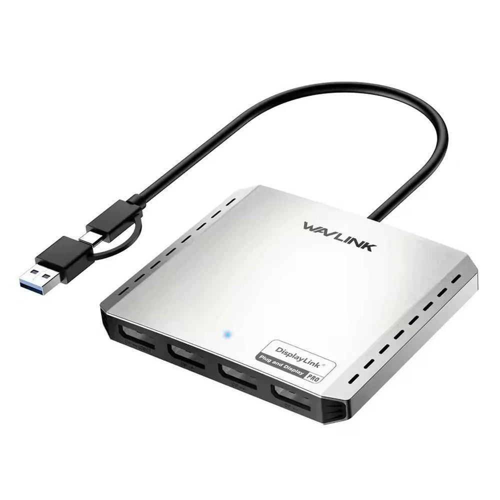 WAVLINK WL-UG7501D-PD 4 DP Converter 4K / 8K Display Adapter with 85W Upstream Charging for Intel / M1 / M2 / M3 / M4 Mac and Windows - 1