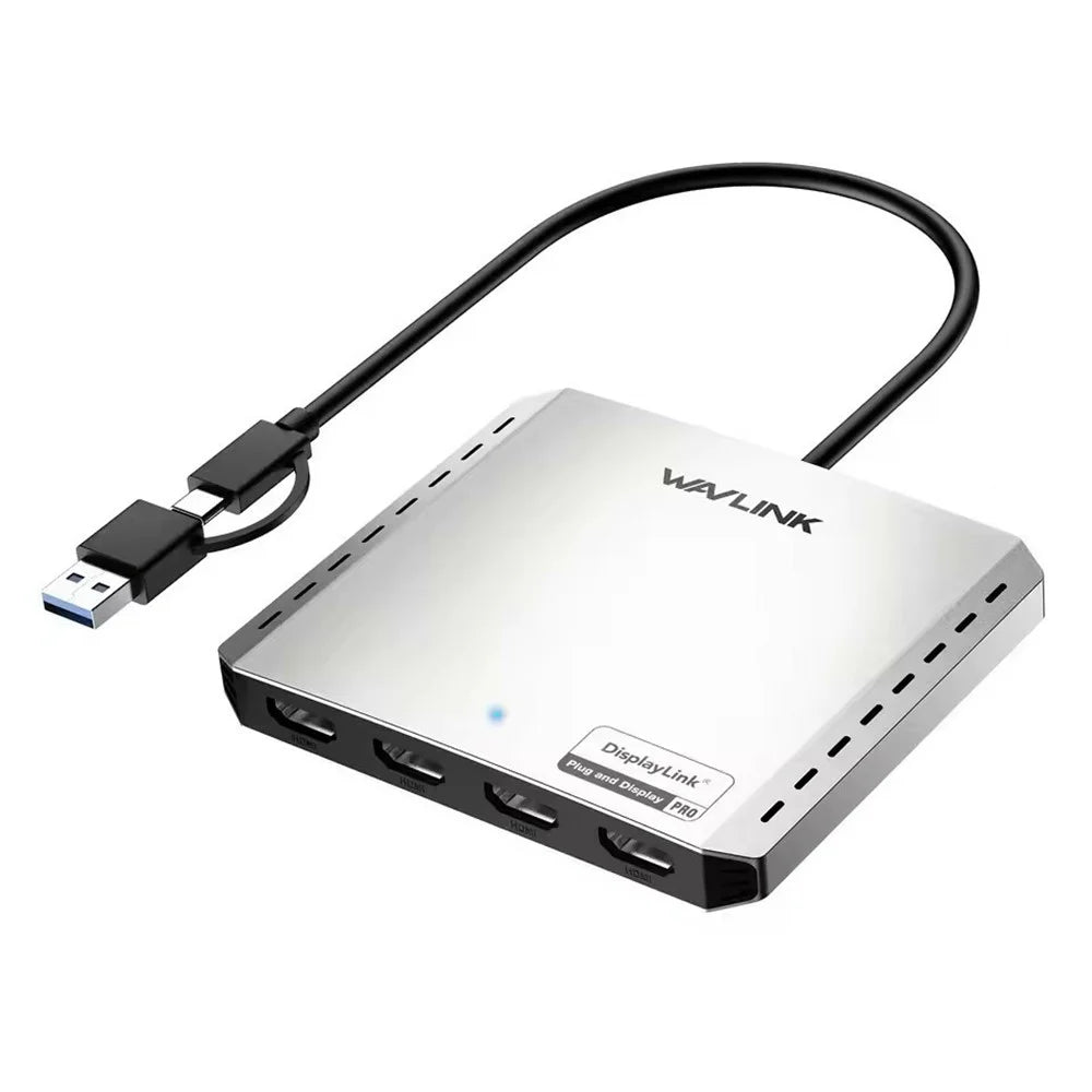 WAVLINK WL-UG7501H-PD 4 HD Converter 4K Display Adapter with 85W Upstream Charging for Intel / M1 / M2 / M3 / M4 Mac and Windows - 1
