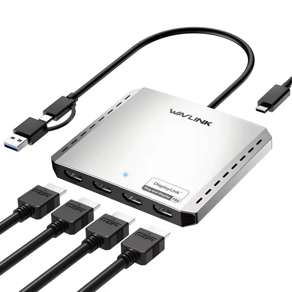 WAVLINK WL-UG7501H-PD 4 HD Converter 4K Display Adapter with 85W Upstream Charging for Intel / M1 / M2 / M3 / M4 Mac and Windows - 2