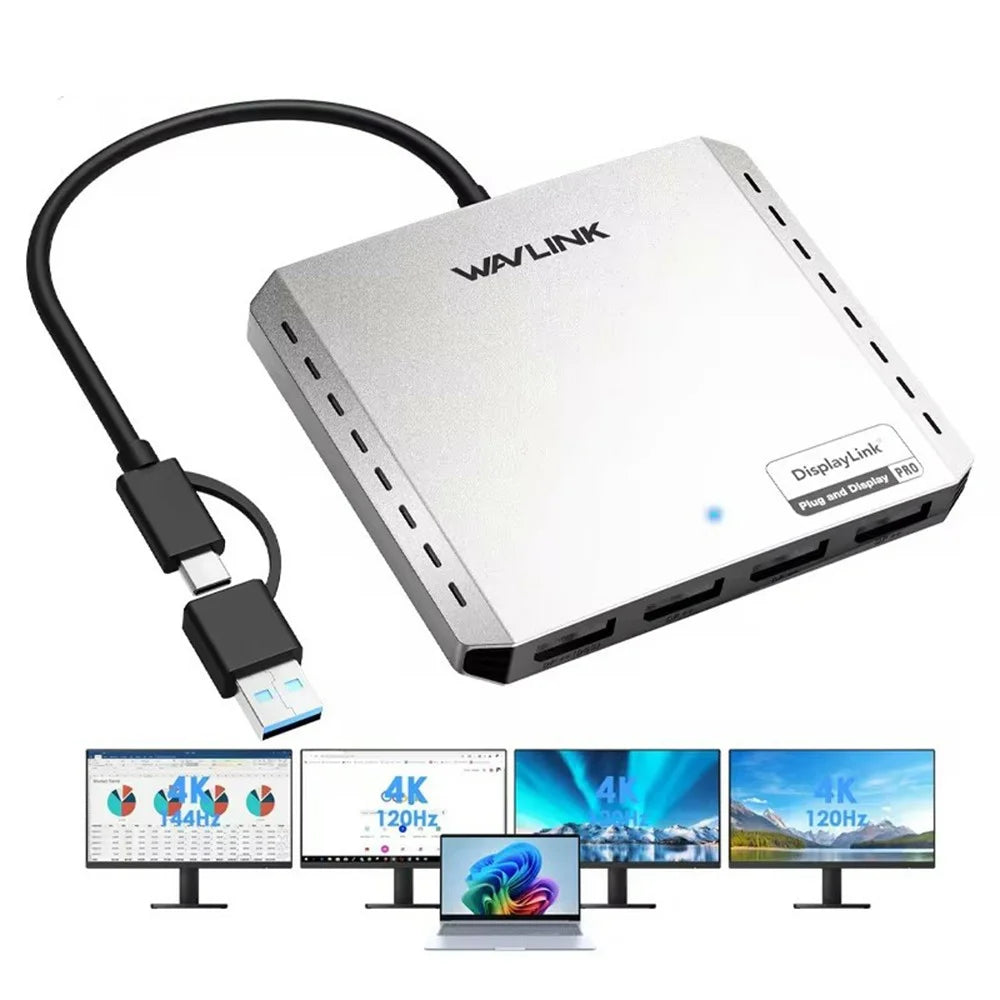 WAVLINK WL-UG7501H-PD 4 HD Converter 4K Display Adapter with 85W Upstream Charging for Intel / M1 / M2 / M3 / M4 Mac and Windows - 3