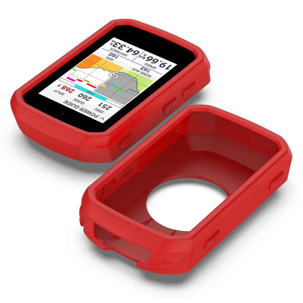 For Garmin Edge 850 / 550 Cycling Computer Silicone Case Shockproof Anti Scratch Protective Cover - Red - 1