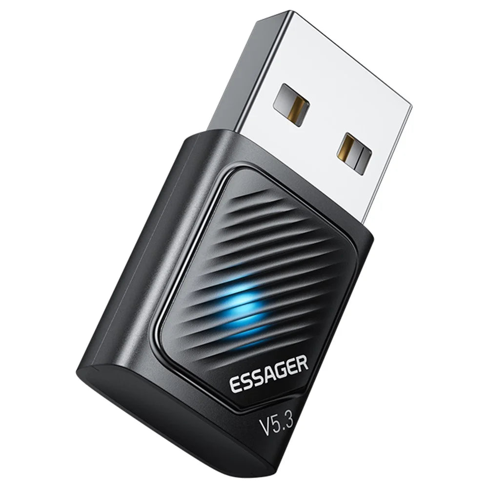ESSAGER USB Bluetooth-compatible 5.3 Adapter 20m Signal Range Plug and Play Compatible with Windows 8 / 10 / 11 - 3