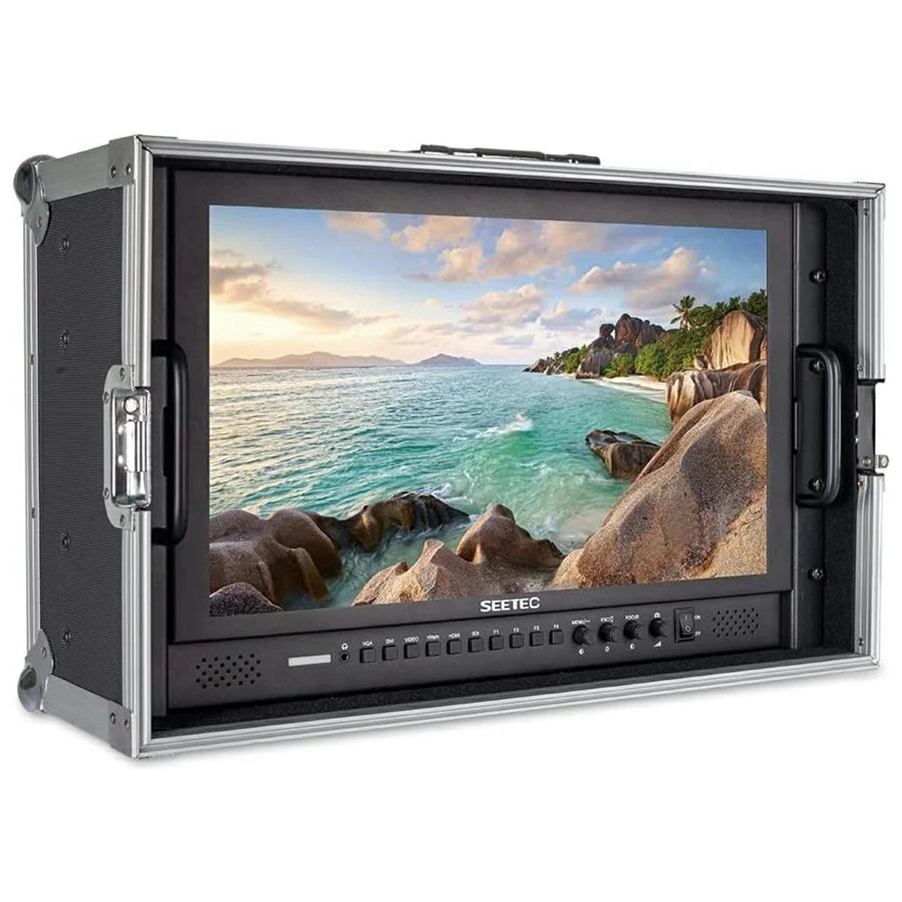 SEETEC P173-9HSD-CO 17.3 inch Aluminum Case Mountable Director Monitor 3G-SDI / HD 1920x1080 FHD Rack Broadcast Viewing Unit - US Plug - 1