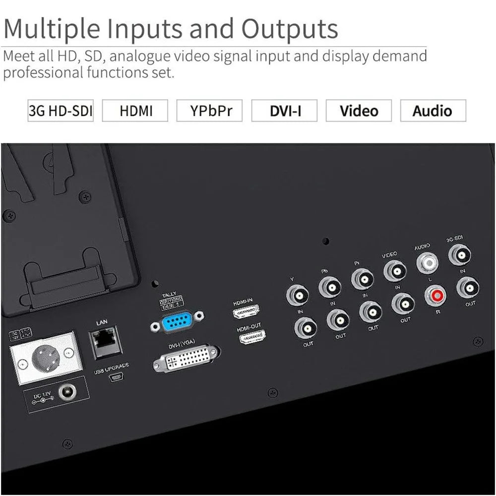 SEETEC P173-9HSD-CO 17.3 inch Aluminum Case Mountable Director Monitor 3G-SDI / HD 1920x1080 FHD Rack Broadcast Viewing Unit - US Plug - 5
