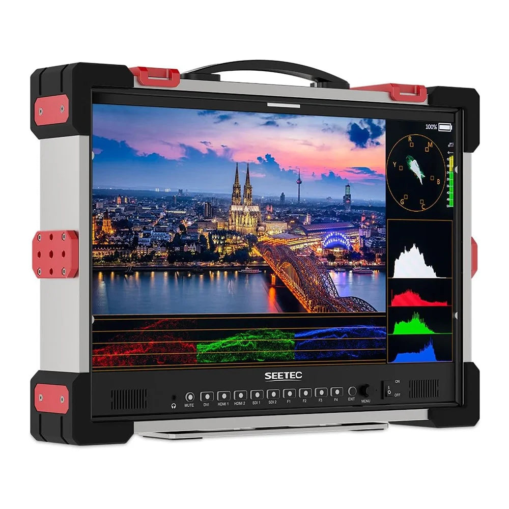 SEETEC P215 PRO-CO 21.5 inch 4K 60P Podcast Viewing Unit 1000 Nits High Brightness Broadcast Display HD In / Out - US Plug - 1