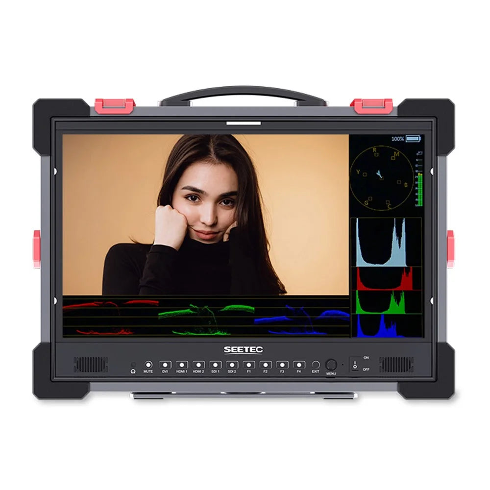 SEETEC P215 PRO-CO 21.5 inch 4K 60P Podcast Viewing Unit 1000 Nits High Brightness Broadcast Display HD In / Out - US Plug - 4